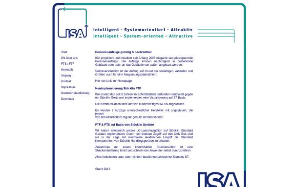 Vorschau von www.isa-net.de, ISA Innovative System Solutions for Automation GmbH
