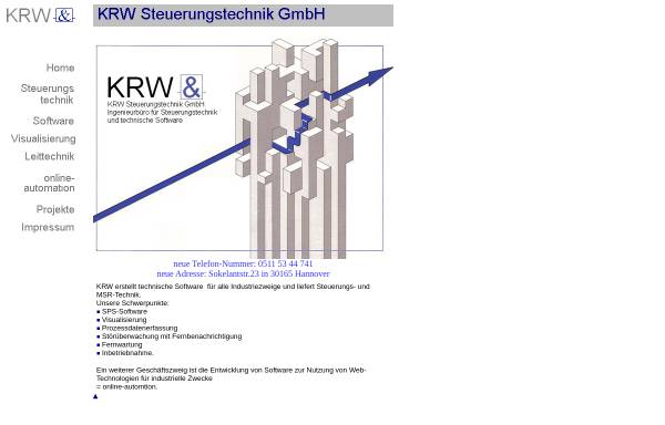 Vorschau von www.krw-steuerungstechnik.de, KRW Steuerungstechnik GmbH