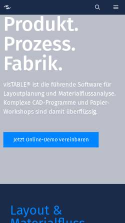 Vorschau der mobilen Webseite www.vistable.de, VisTable - Plavis GmbH