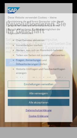 Vorschau der mobilen Webseite www.sap-retail.de, SAP Retail Solutions St. Ingbert