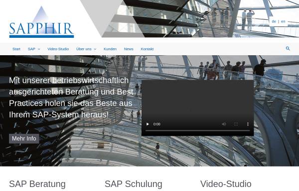 Vorschau von www.sapphir.at, Sapphir EDV & Unternehmensberatung GmbH