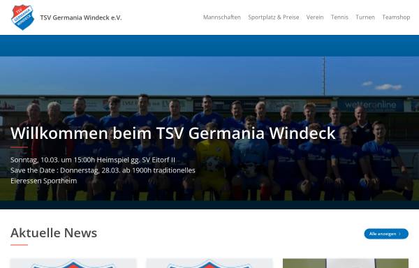 Vorschau von www.germania-windeck.de, TSV GERMANIA Windeck e.V.