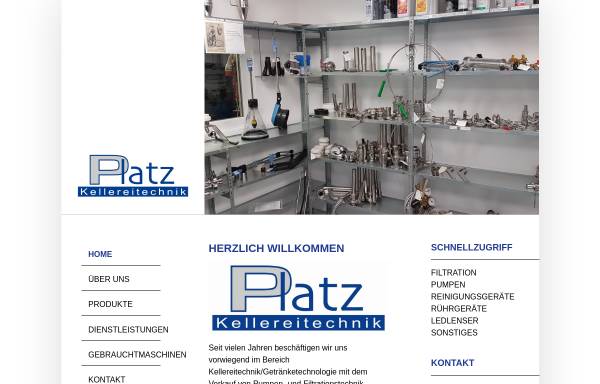 Vorschau von www.platz-kellereitechnik.de, Platz Kellereitechnik GmbH