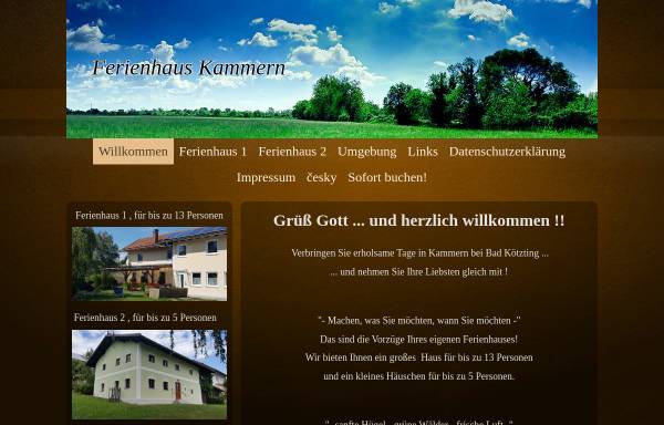 Vorschau von www.ferienhaus-kammern.de, Ferienhaus Kammern