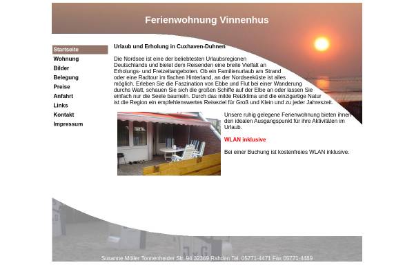 Vorschau von www.fewo-vinnenhus.de, Ferienwohnung Vinnenhaus