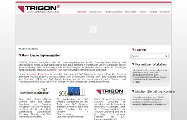 Vorschau von www.trigon-bi.de, Trigon Business Intelligence GmbH