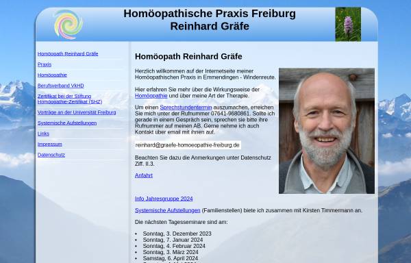 Vorschau von www.graefe-homoeopathie-freiburg.de, Reinhard Gräfe