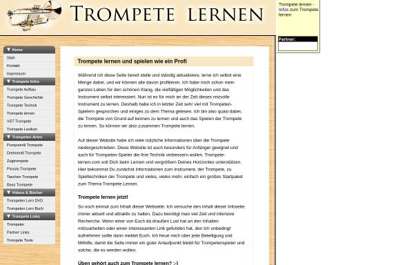 Vorschau von www.trompete-lernen.com, Trompete lernen