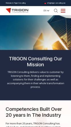 Vorschau der mobilen Webseite www.trigon-consulting.de, Trigon Consulting GmbH