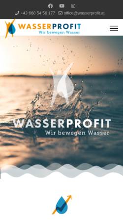 Vorschau der mobilen Webseite www.wasser-management.at, TWP Wasser-Management, Inh. Gerhard Hofmann