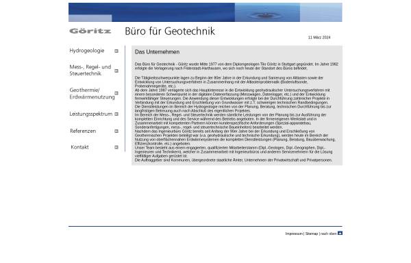 Vorschau von www.goeritz-geotechnik.de, Göritz - Büro für Geotechnik, Inh. Dipl.-Geologe Tilo Göritz