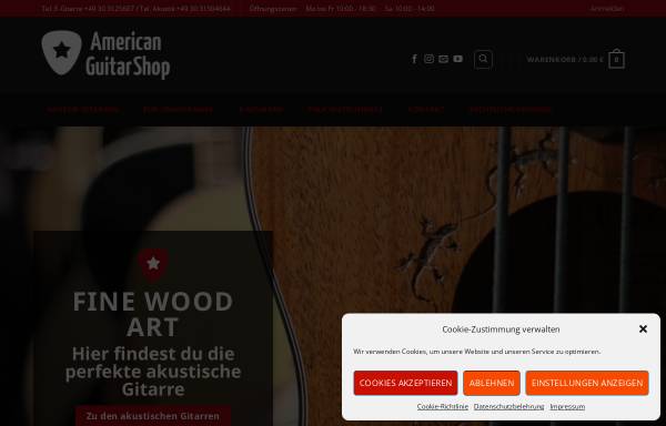 Vorschau von www.guitar-shop.de, The American Guitarshop Berlin, Inh. Torsten Uhlmann