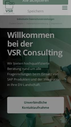 Vorschau der mobilen Webseite vsr-consult.de, VSR Consulting GmbH