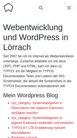 Vorschau der mobilen Webseite linawolf.de, Lina Wolf