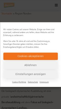 Vorschau der mobilen Webseite www.freie-ausbildung-im-norden.de, Freie Ausbildung im Norden