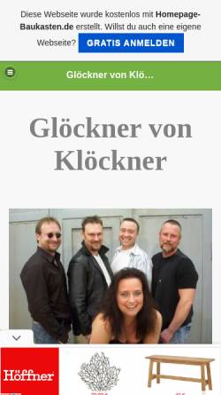 Vorschau der mobilen Webseite gloeckner-kloeckner.de.tl, Gloeckner von Kloeckner