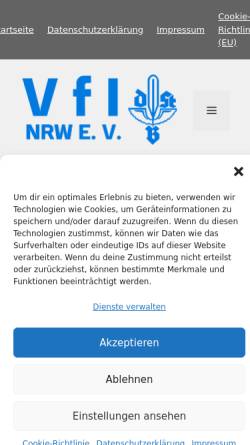 Vorschau der mobilen Webseite www.steno-nrw.de, Verband für Informationsverarbeitung NRW e. V.