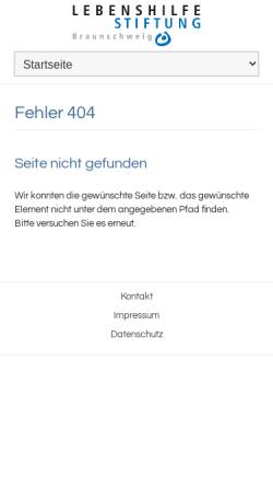 Vorschau der mobilen Webseite www.lebenshilfe-stiftung.de, Lebenshilfe-Stiftung Braunschweig