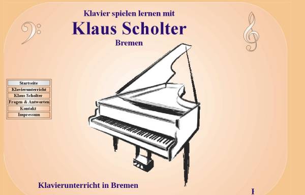 Scholter, Klaus, Klavierunterricht