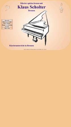 Vorschau der mobilen Webseite www.klavierunterrichtinbremen.de, Scholter, Klaus, Klavierunterricht