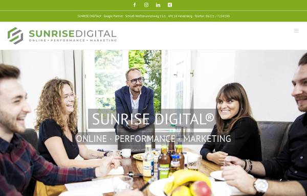 Vorschau von www.sunrise-web.de, Sunrise Web & Marketing GmbH