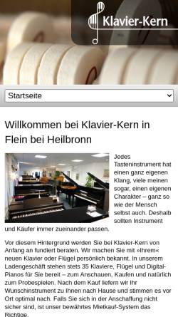 Vorschau der mobilen Webseite www.klavier-kern.de, Klavier Kern
