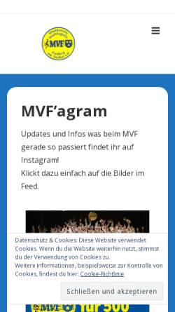 Vorschau der mobilen Webseite mvfreiberg.de, Musikverein Stadtkapelle Freiberg am Neckar