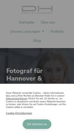 Vorschau der mobilen Webseite www.photovision-dh.de, Hermann, Daniel