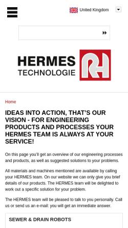 Vorschau der mobilen Webseite www.hermes-technologie.com, Hermes Technologie GmbH & Co KG