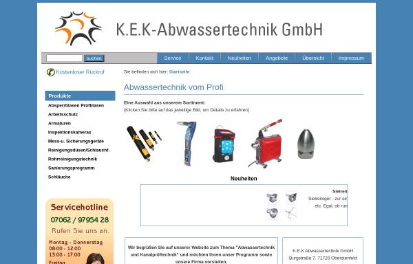 Vorschau von www.kek-abwassertechnik.de, K.E.K. Abwassertechnik GmbH