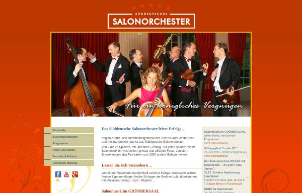 Vorschau von www.salonensemble.eu, Süddeutsches Salonorchester