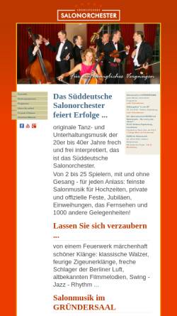 Vorschau der mobilen Webseite www.salonensemble.eu, Süddeutsches Salonorchester