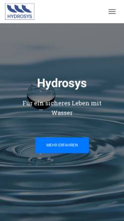 Vorschau der mobilen Webseite www.hydrosys.de, Hydrosystemtechnik GmbH