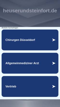 Vorschau der mobilen Webseite www.heuserundsteinfort.de, Gemeinschaftspraxis Heuser & Steinfort