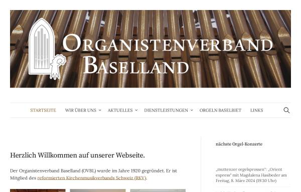 Vorschau von www.ovbl.ch, Organistenverband Baselland, Schweiz