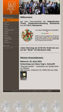 Vorschau der mobilen Webseite www.alemannia1906.at, Alemannia Innsbruck