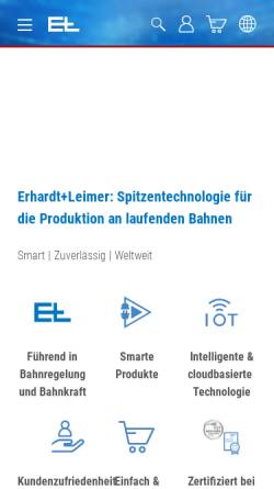 Vorschau der mobilen Webseite www.erhardt-leimer.de, Erhardt und Leimer GmbH