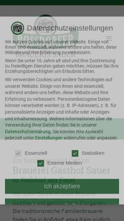 Vorschau der mobilen Webseite www.brauerei-sauer.de, Brauerei Sauer
