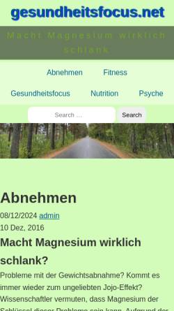 Vorschau der mobilen Webseite www.gesundheitsfocus.net, Gesundheitsfocus
