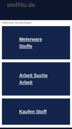 Vorschau der mobilen Webseite stoff4u.de, Stoff4u