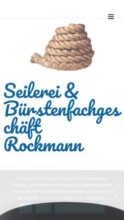Vorschau der mobilen Webseite www.seilerei-rockmann.de, Seilerei H. Rockmann - Inh. H. D. Jähnig-Rockmann