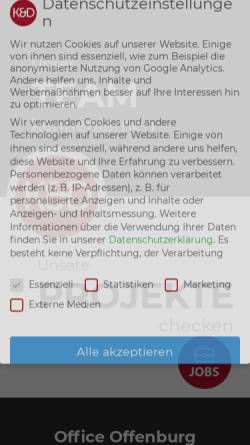 Vorschau der mobilen Webseite kresse-discher.de, Kresse & Discher Wirtschaftsverlag GmbH