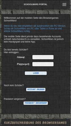 Vorschau der mobilen Webseite www.schoolwars.de, SchoolWars