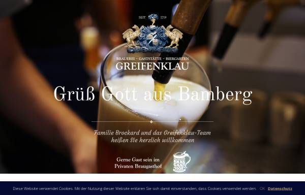 Vorschau von www.greifenklau.de, Privater Brauereigasthof Greifenklau