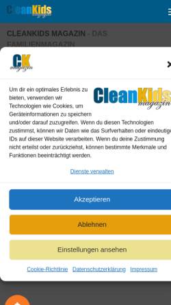 Vorschau der mobilen Webseite www.cleankids.de, CleanKids