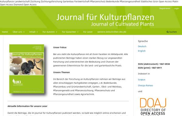 Vorschau von www.journal-kulturpflanzen.de, Journal für Kulturpflanzen