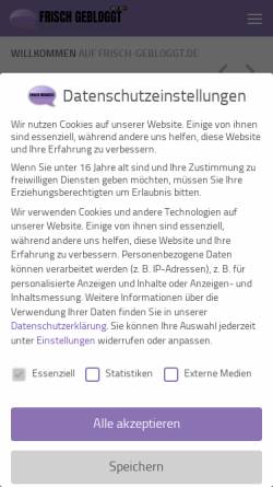 Vorschau der mobilen Webseite www.frisch-gebloggt.de, Frisch gebloggt
