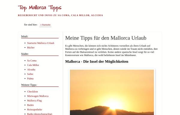 Vorschau von www.mallorca-urlaub-tipps.de, Mallorca Urlaub Tipps [Andreas Bernhard]