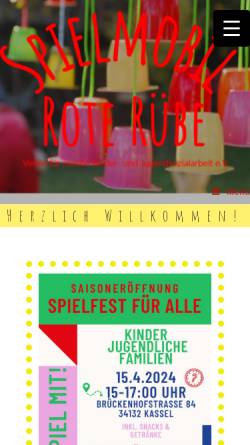 Vorschau der mobilen Webseite www.roteruebe.de, Spielmobil Rote Rübe e.V.