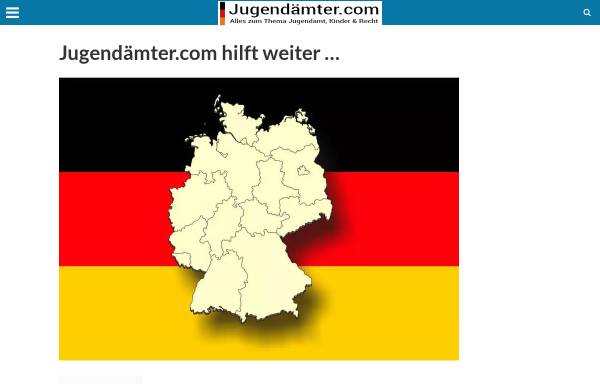 Vorschau von www.jugendaemter.com, Informationen, Berichte und Tatsachen der Jugendämter in Deutschland